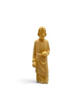 Vintage Jesus Blow Mold Figure 7” Gold Plastic Religious Christmas Decor